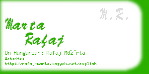 marta rafaj business card